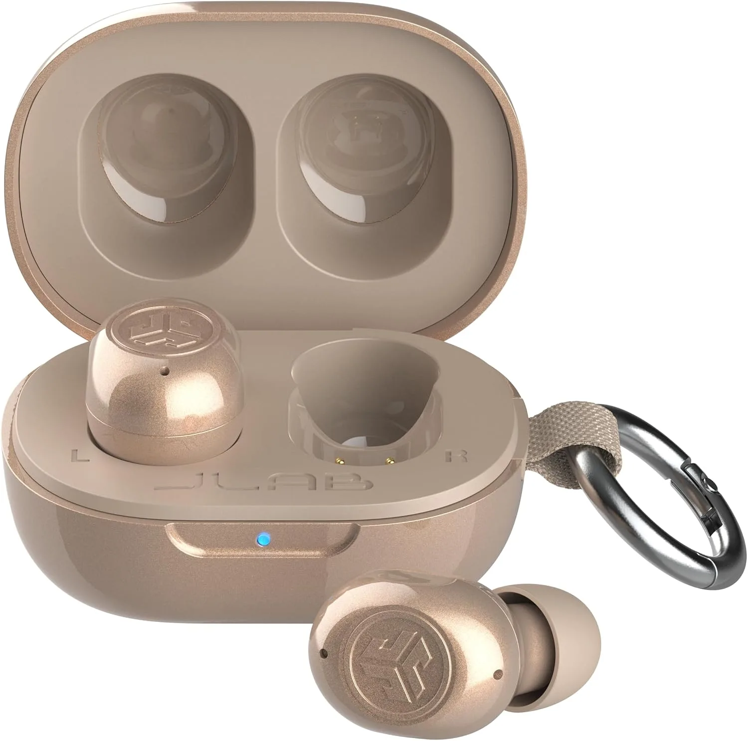 JLab JBuds Mini ANC Jelle True Wireless Bluetooth Earbuds with Apple Find My, Gold Digger