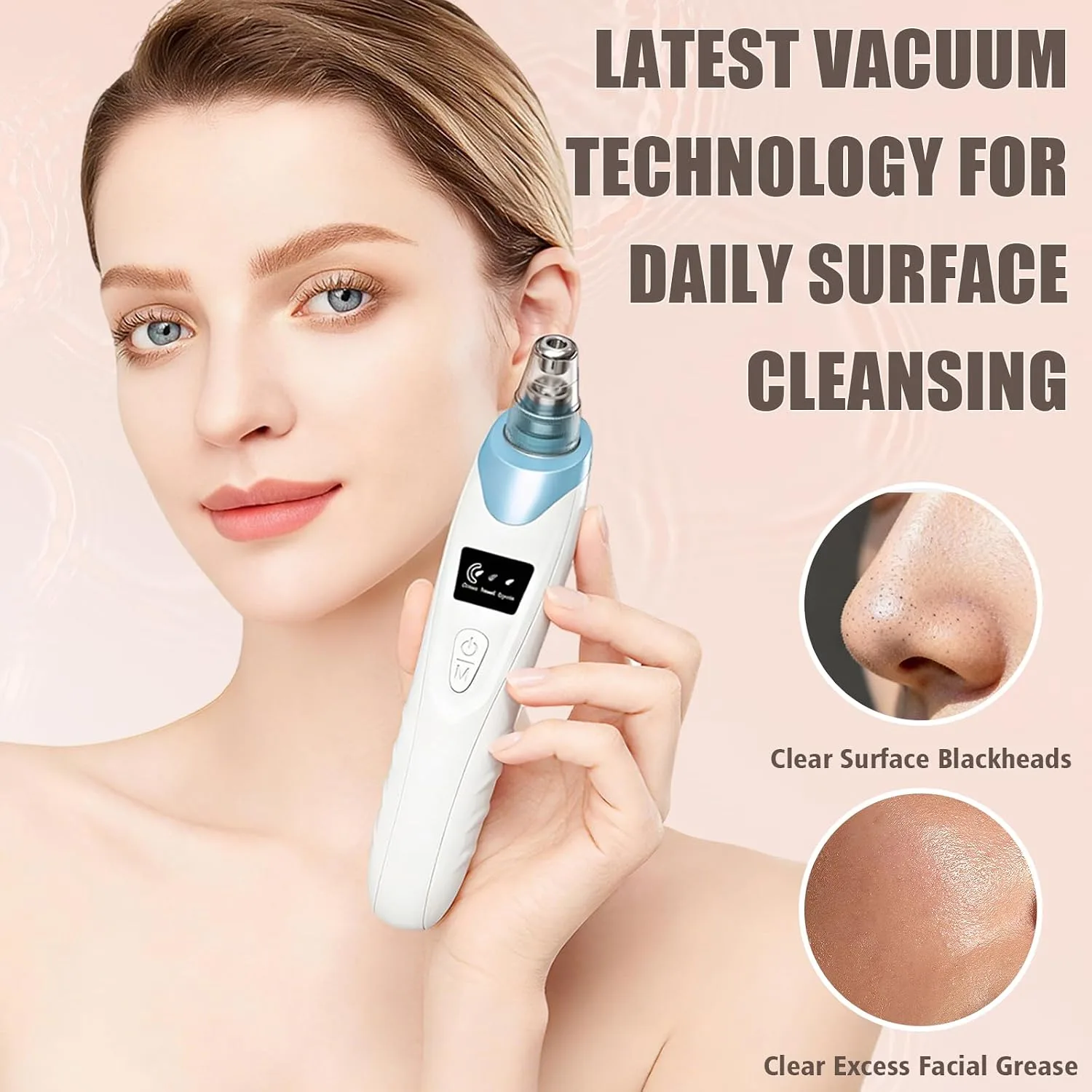 Blackhead Remover Pore Vacuum,Facial Pore Cleaner Blackhead Vacuum (Blue)