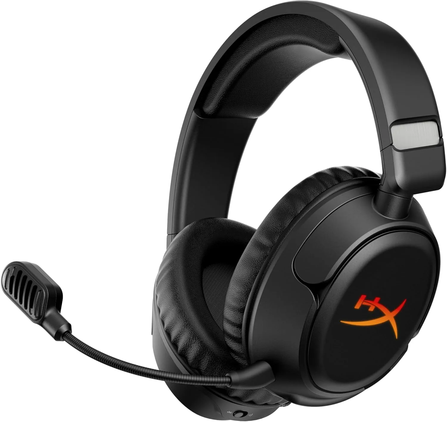 HyperX Cloud Flight 2 – Wireless Gaming Headset for PS5, PS4, Switch, PC, Mac, and Mobile, Up to 100-Hour (2.4GHz) / 150-Hour (Bluetooth) Battery, Customizable RGB, Removable Earcup Plates – Black