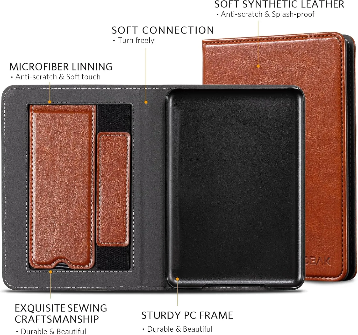 CoBak Case with Stand for for 6" Kindle (2024 & 2022, 11th Gen)