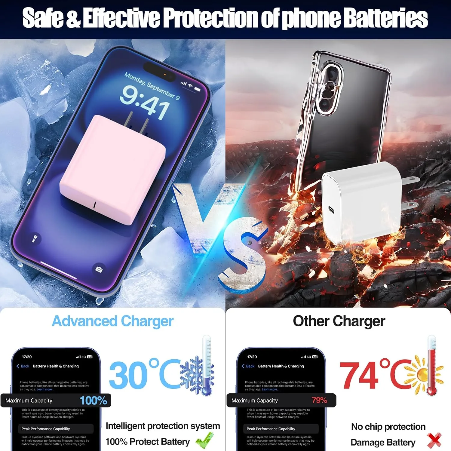 45W iPhone 18 17 16 Pro Max Charger Fast Charging with Type C Fast Cable
