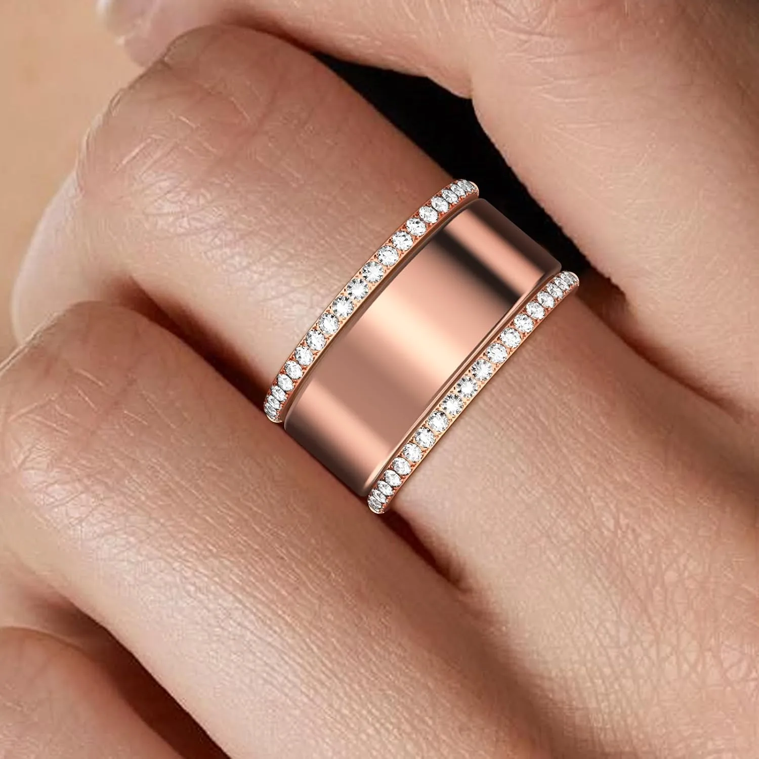 2-Pack 14K Gold Plated Stackable Bands for Oura Ring 5/Oura Ring Gen 4/3