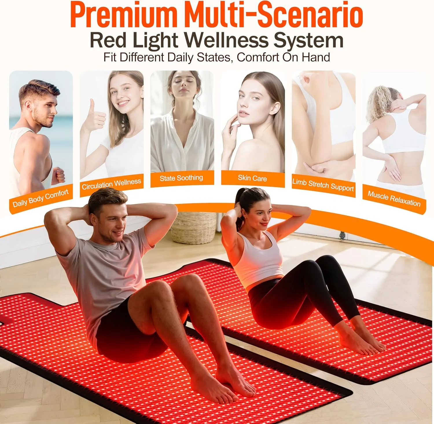 Red Light Therapy Mat Full Body 2026 Upgrade, 2570 LEDs, 74.6"x33.3" Large Sleeping Bag Blanket, Soft Leather, Adjustable Timer, Ideal Home Gift for Men & Women Athletes, Seniors, Office Workers