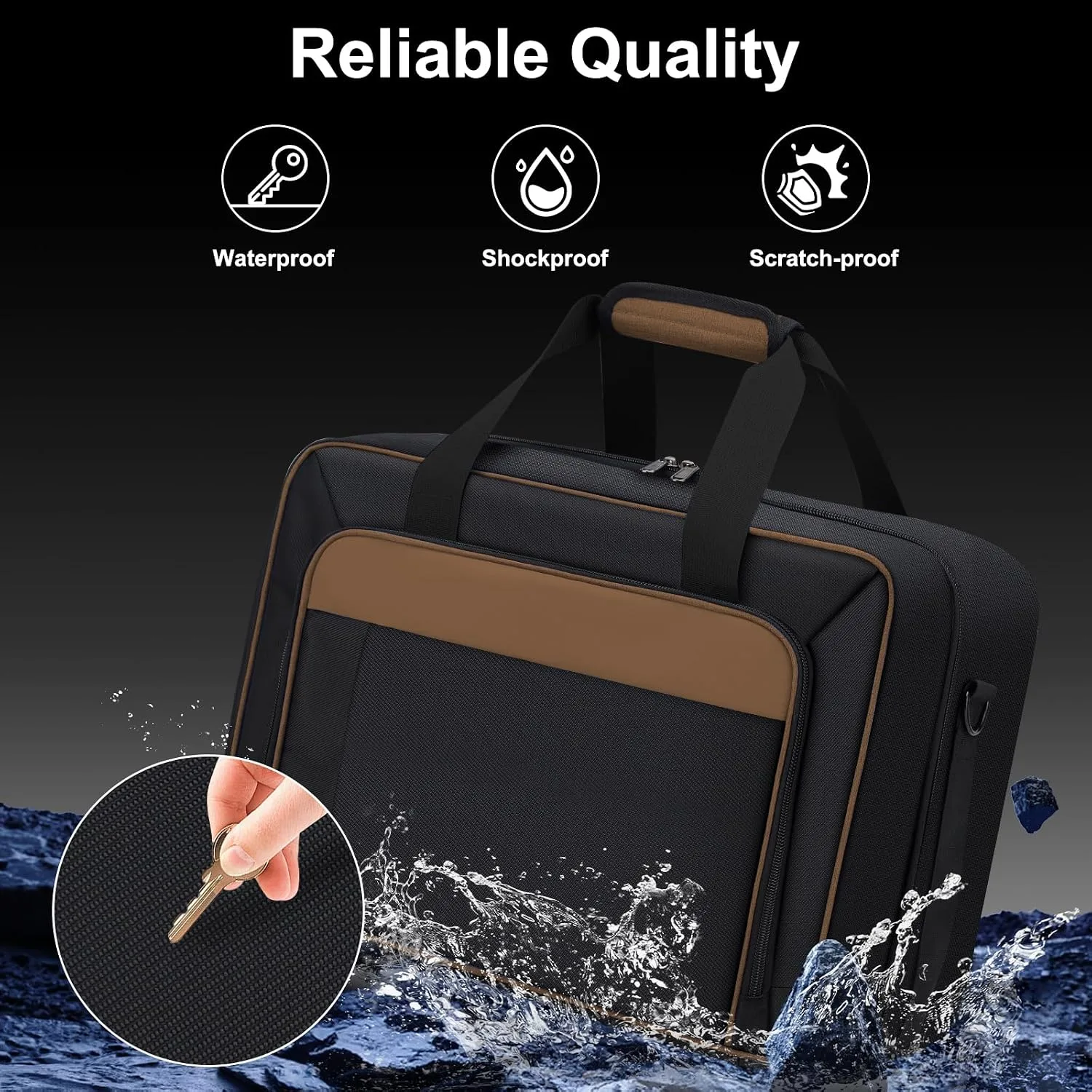 GDNasist Carrying Case Compatible with PS5/PS5 Pro/PS5 Slim, Brown