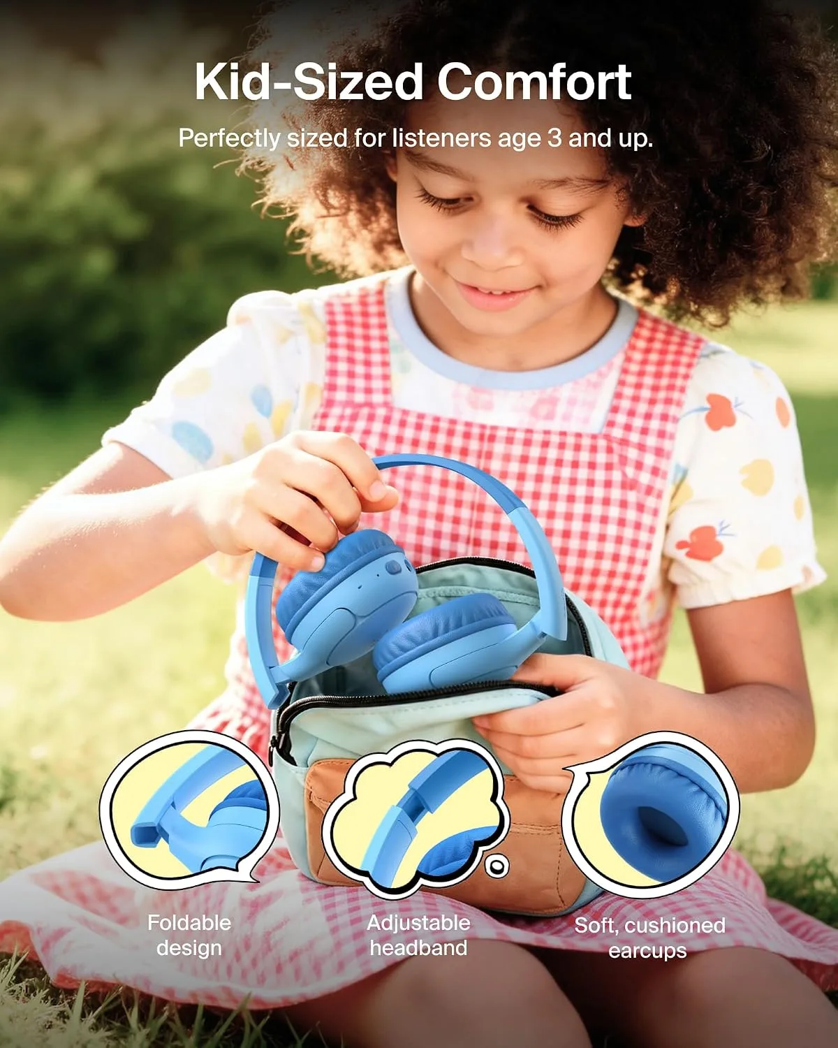 Belkin SoundForm Mini 2 Kids Headphones, Wireless & Wired, 55H Playtime