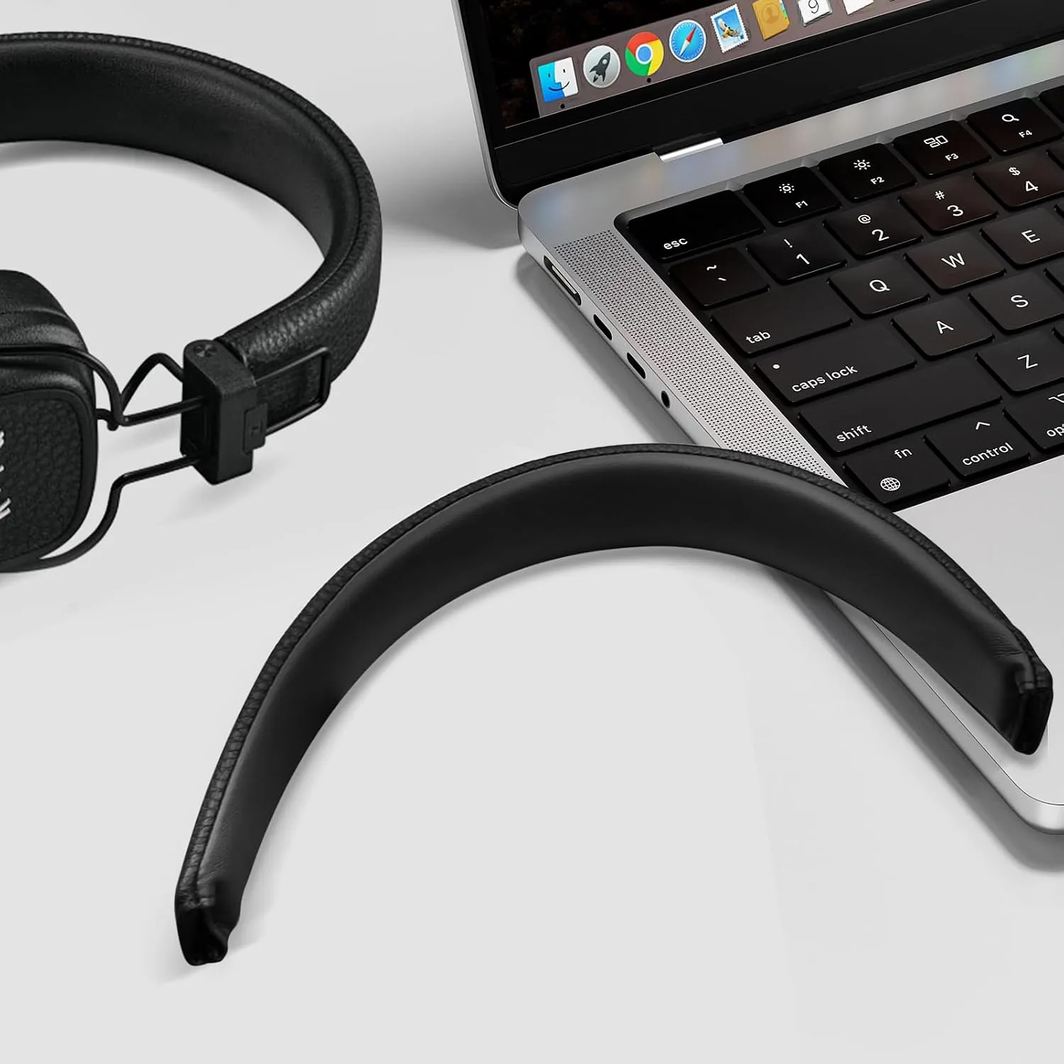 Ear Pads for Marshall Major V Major 5 Headphones Replacement Earpads Headband Cushions (Black Headband)