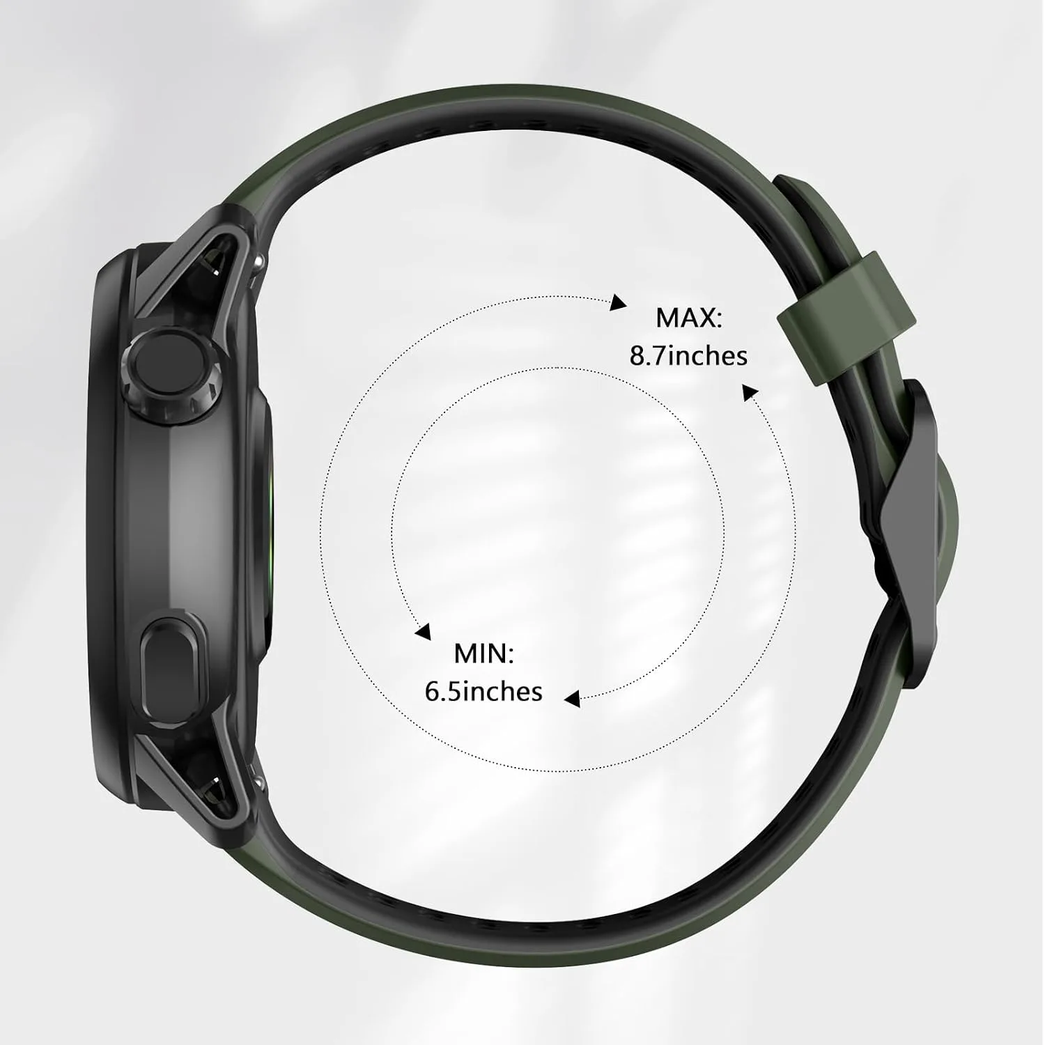 Compatible with Coros Pace 3/Apex 2 Pro/Apex Pro/Apex 46mm Watch Bands, 22mm Quick Release Watch Band Sport Silicone Watch Strap Breathable Wristband for Women Men