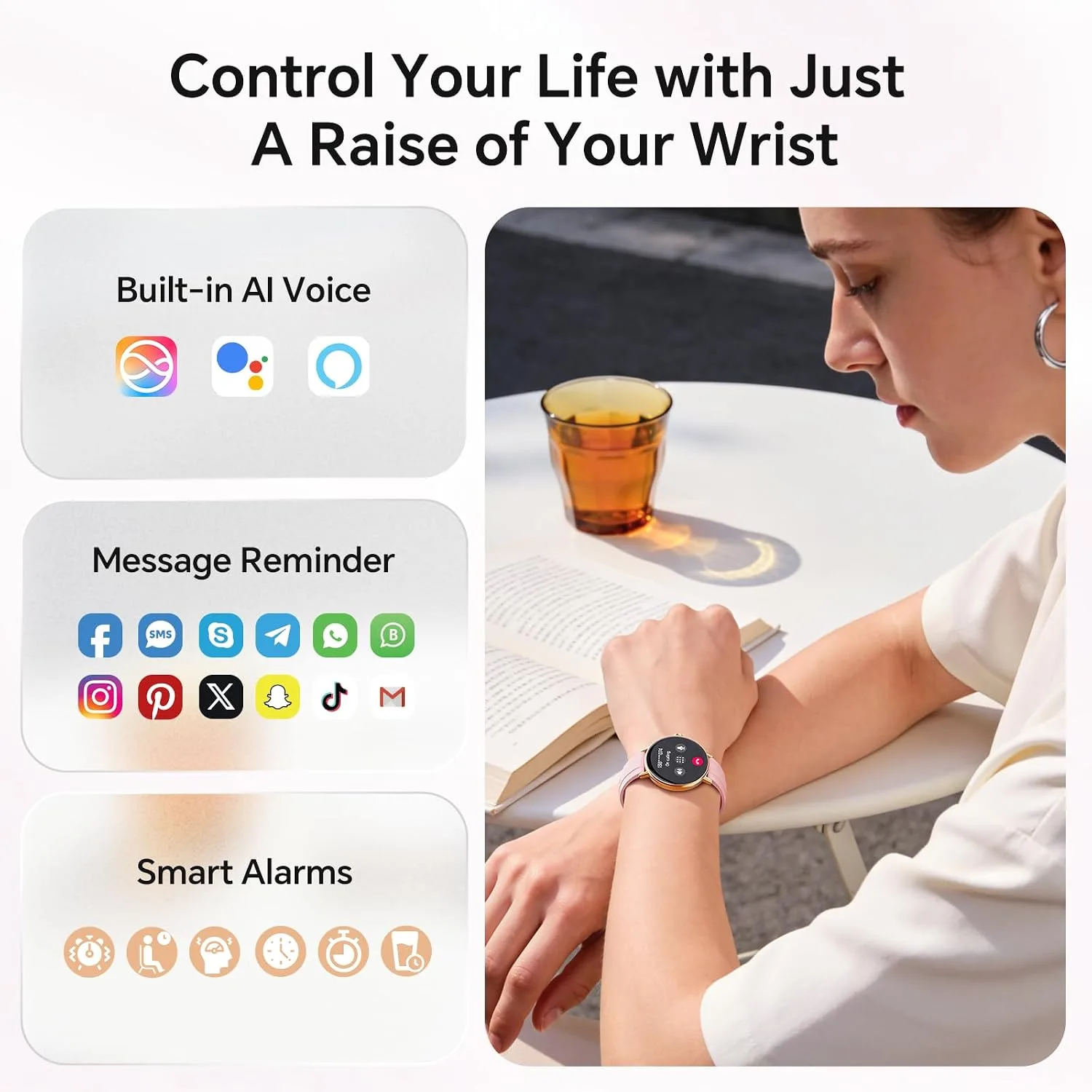 Gydom Smart Watch for Women, 40mm HD Fitness Tracker, Answer & Make Call