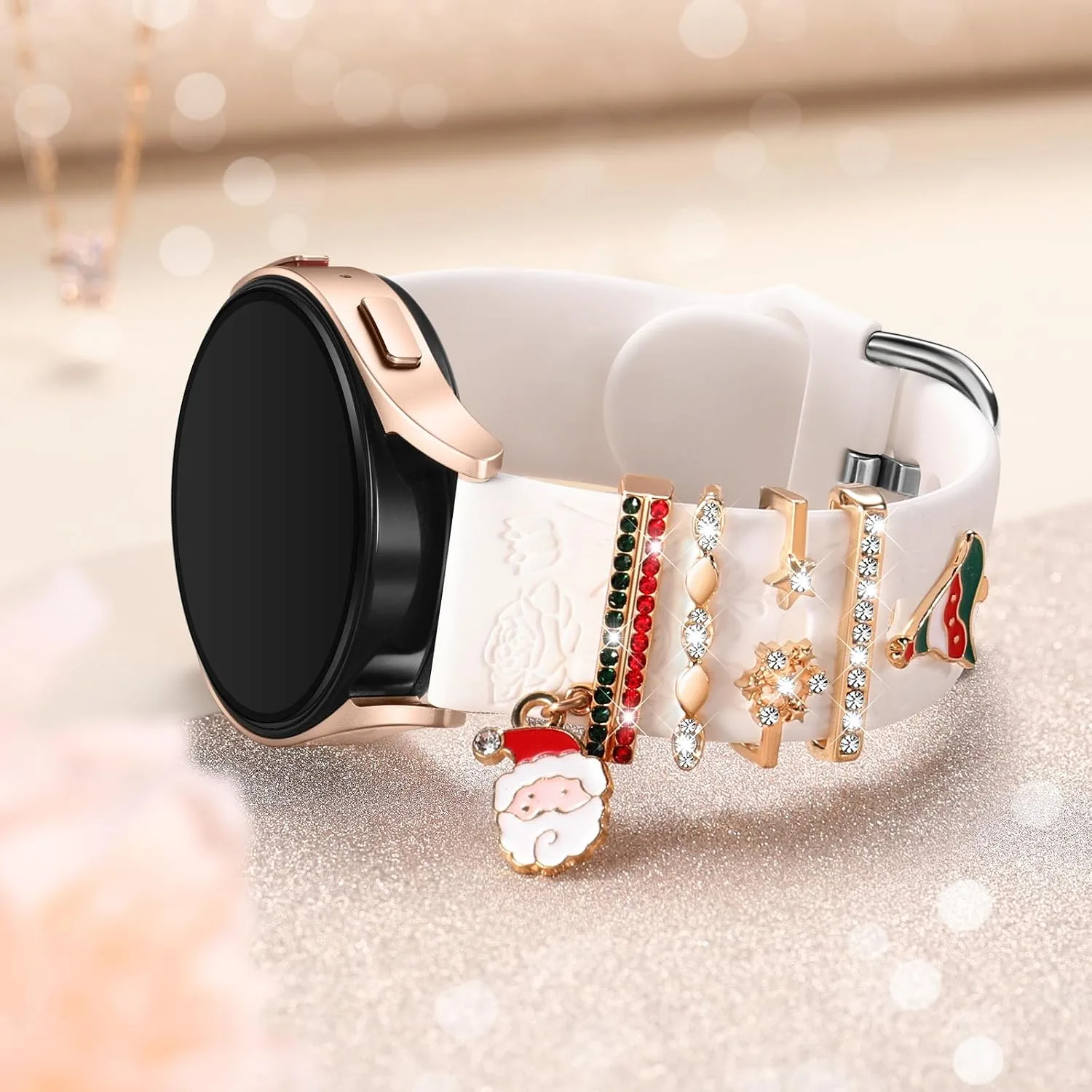 DaQin Flower Engraved Band Compatible with Samsung Galaxy Watch 7 Bands