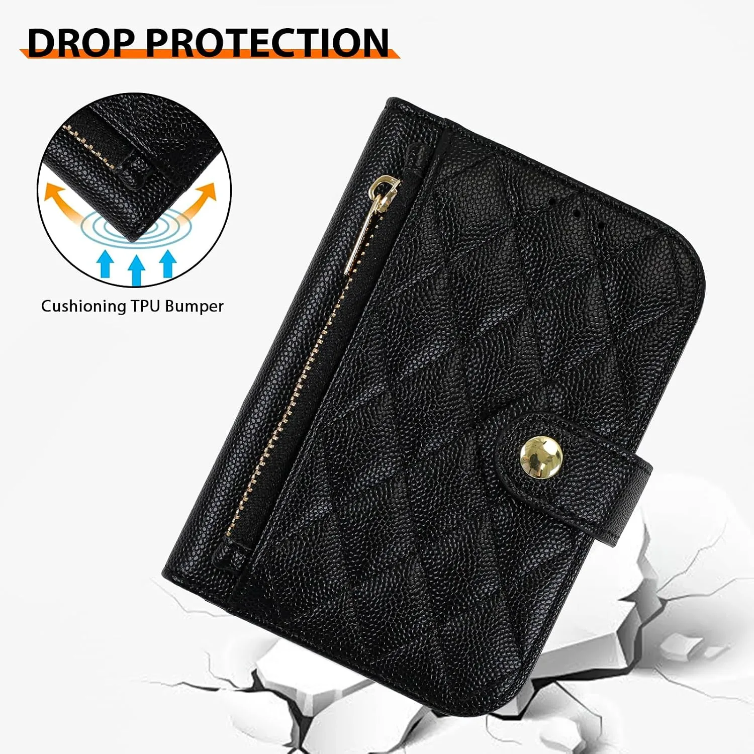 Wallet Phone Case Crafted for iPhone Duo Black