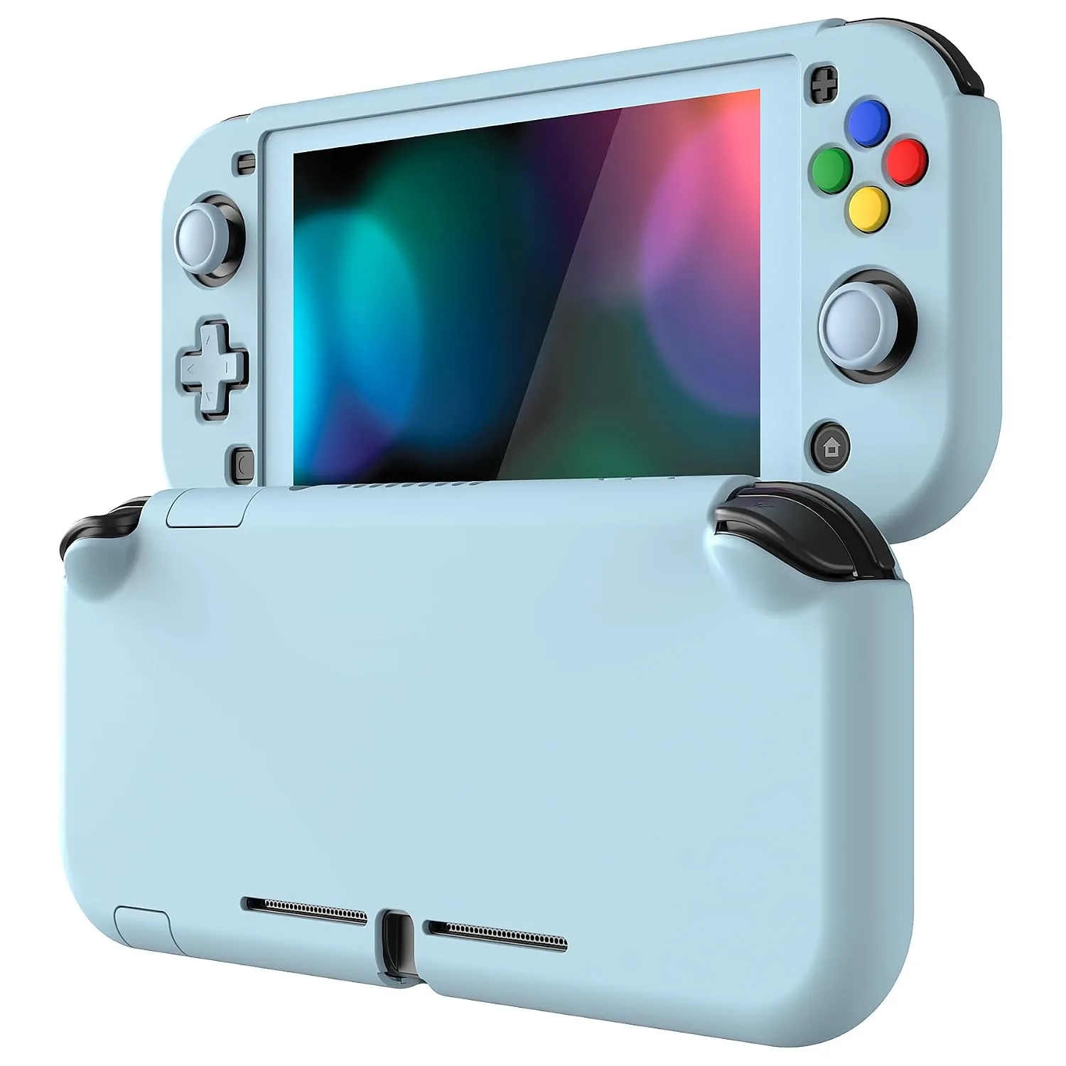 Funda protectora Extremerate PlayVital Heaven Azul para Nintendo Switch Lite con protector de pantalla y accesorios