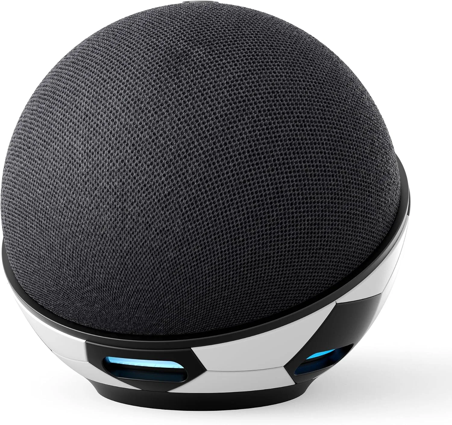 Echo Dot Bundle: Includes Echo Dot (5th Gen, 2022 release) | Charcoal and Made for Amazon Stand | Soccer Ball