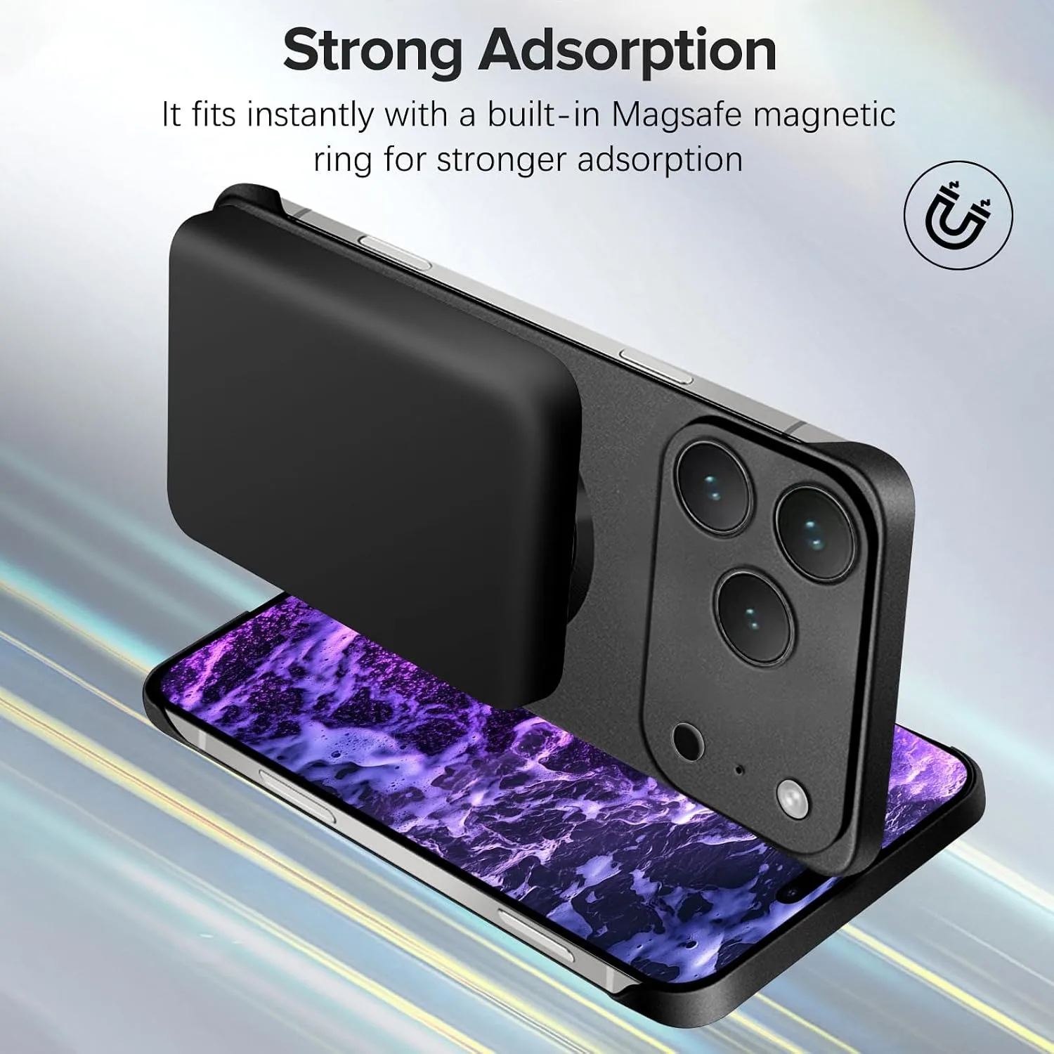 Case for iPhone 18 Pro Max, Magnetic Case Compatible with Mag-Safe Black
