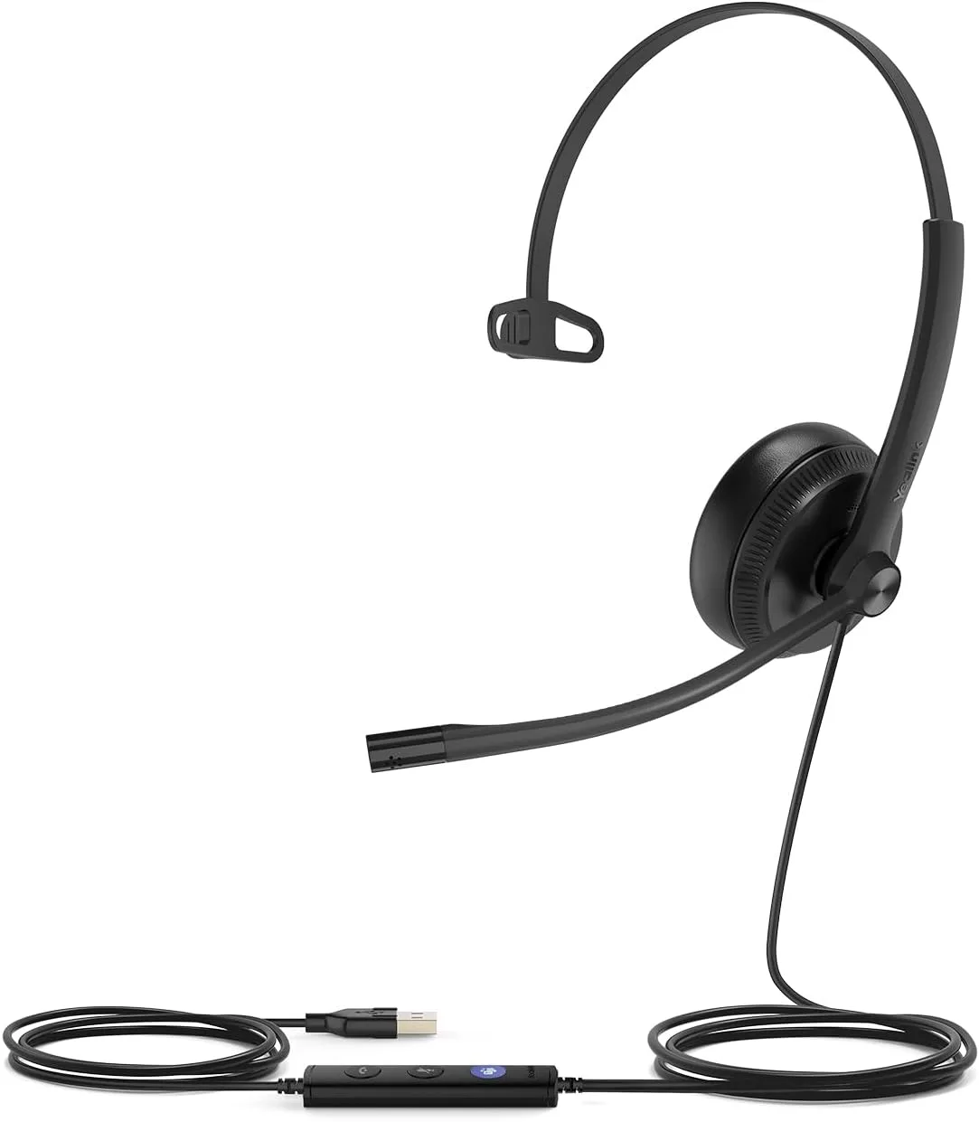 Yealink UH34 Wired Headset,USB-A,Noise Canceling Mic,in-Line Control,On-Ear (Pack of 2)