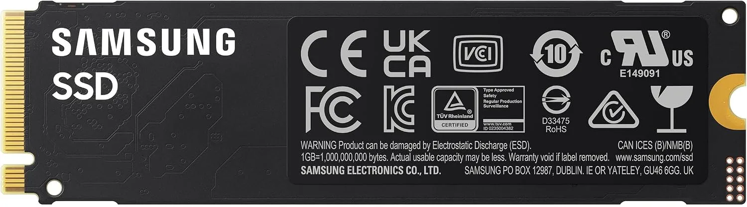 Samsung Internal SSD 990 1TB, Read/Write Speeds Up to 7,150/6,450 MB/s