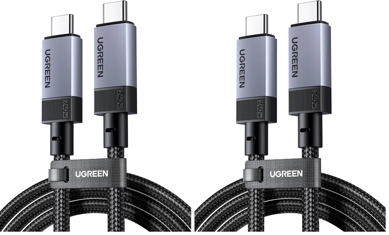 UGREEN 240W USB C Cable Gen2 10Gbps USB 3.2, 4K 60Hz Video Output Fast Charging Compatible with iPhone 17/16/15 Pro Max, NVMe SSD, Monitor, Galaxy S26/S25/S24 Ultra, MacBook Pro, 3.3FT (Pack of 2)