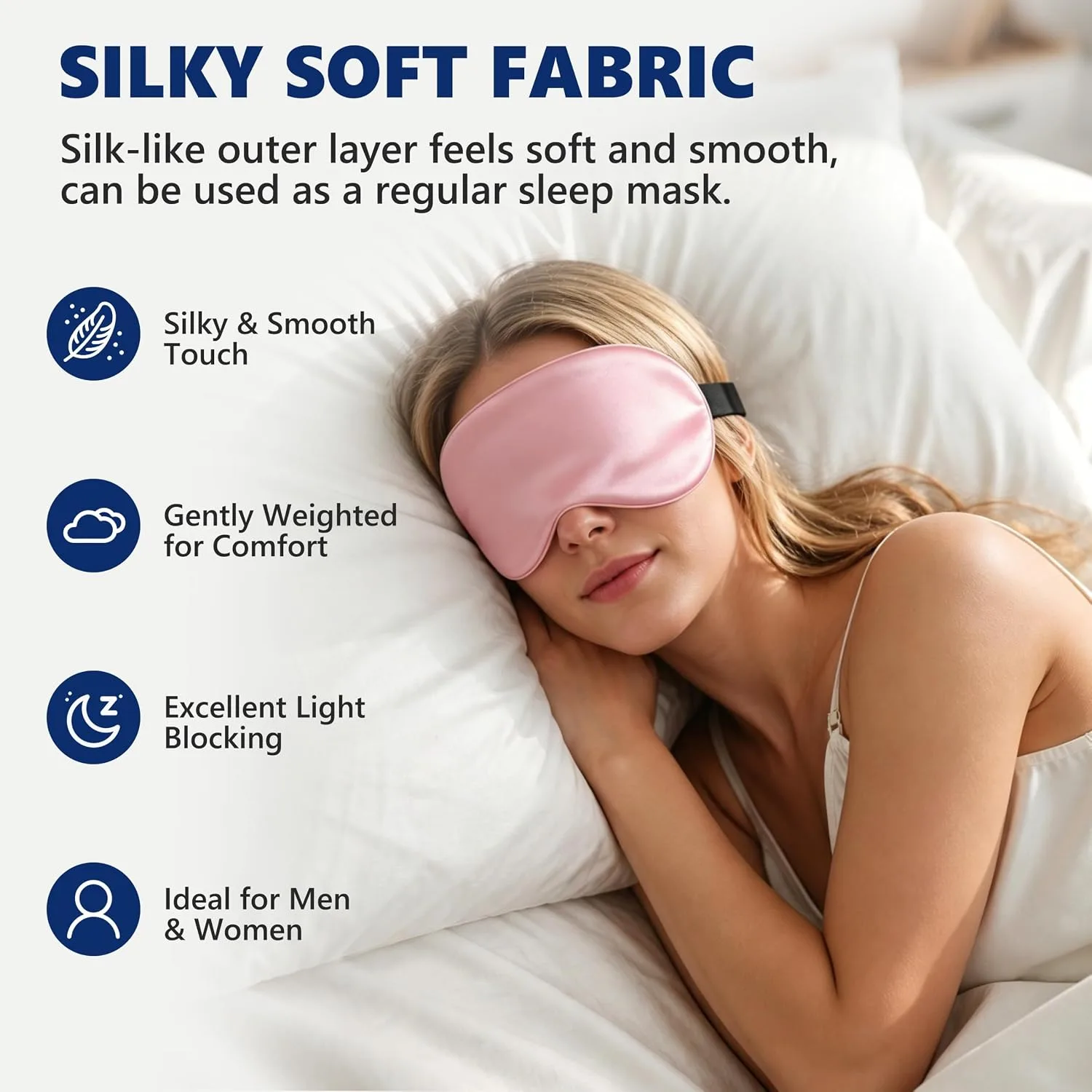 2 Pack Cooling Eye Mask for Puffy Eyes, Migraine Relief, Black & Pink