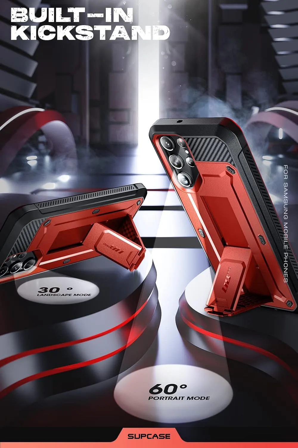SUPCASE for Galaxy S23 Ultra Case with Built-in Screen Protector, Ruddy