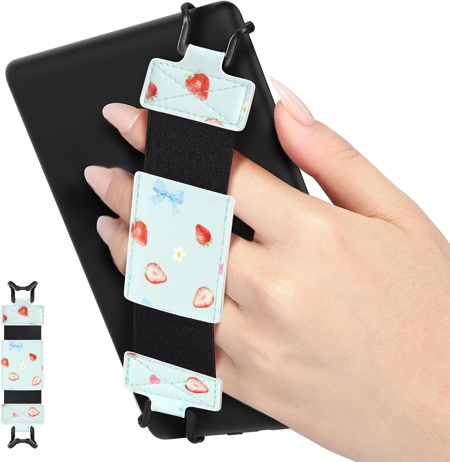 Soporte de mano MoKo para Kindle y tablets 6-8 pulgadas color Fresa con moño