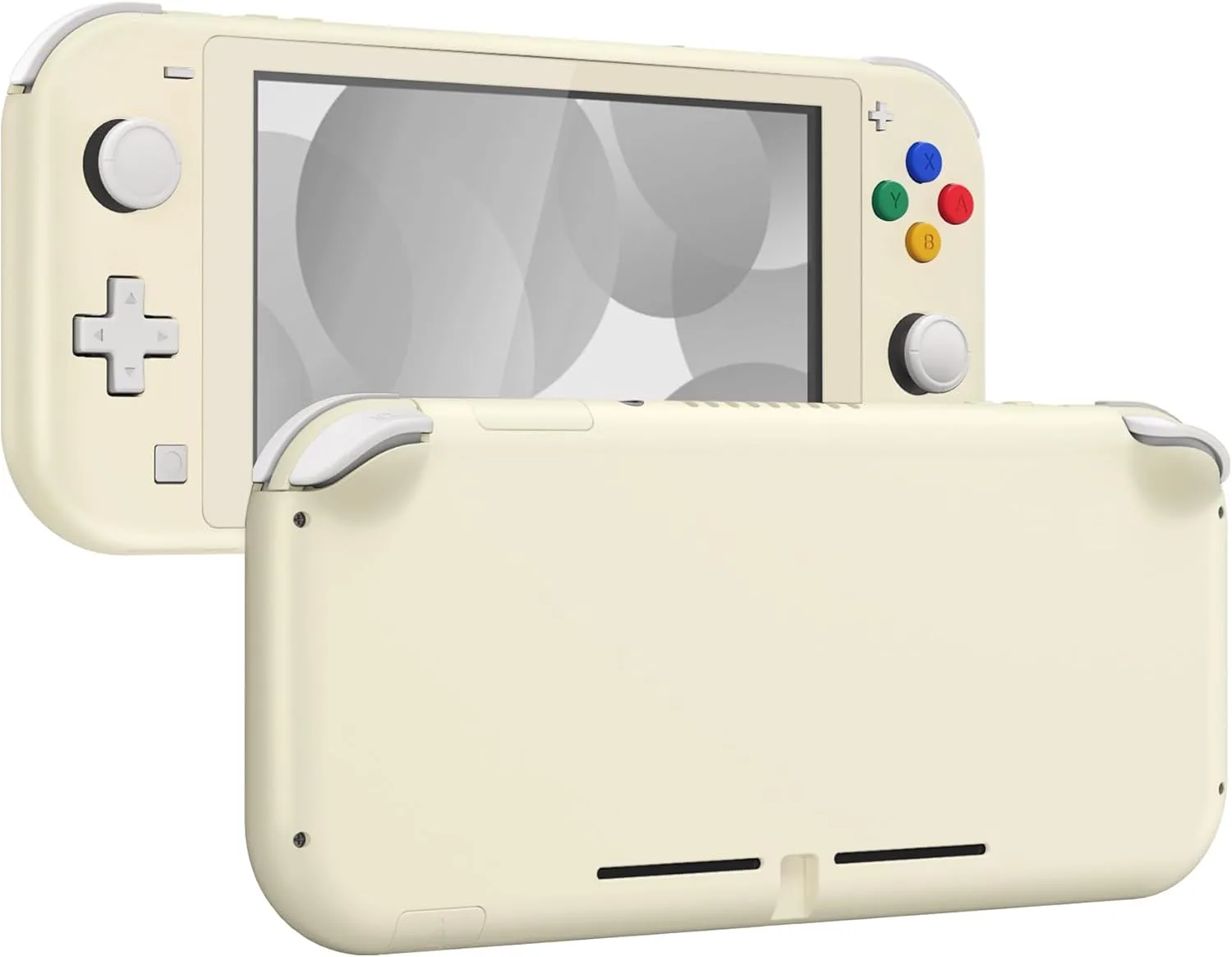 eXtremeRate Antique Yellow DIY Replacement Shell for Nintendo Switch Lite, NSL Handheld Controller Housing w/Screen Protector, Custom Case Cover for Nintendo Switch Lite