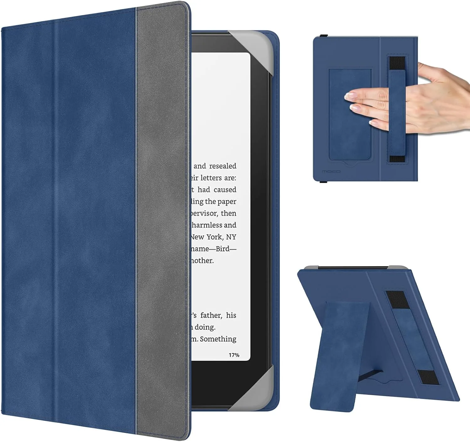 MoKo Universal Case for 6.8,7 Inch Paperwhite eReaders&Tablets,Blue/Grey