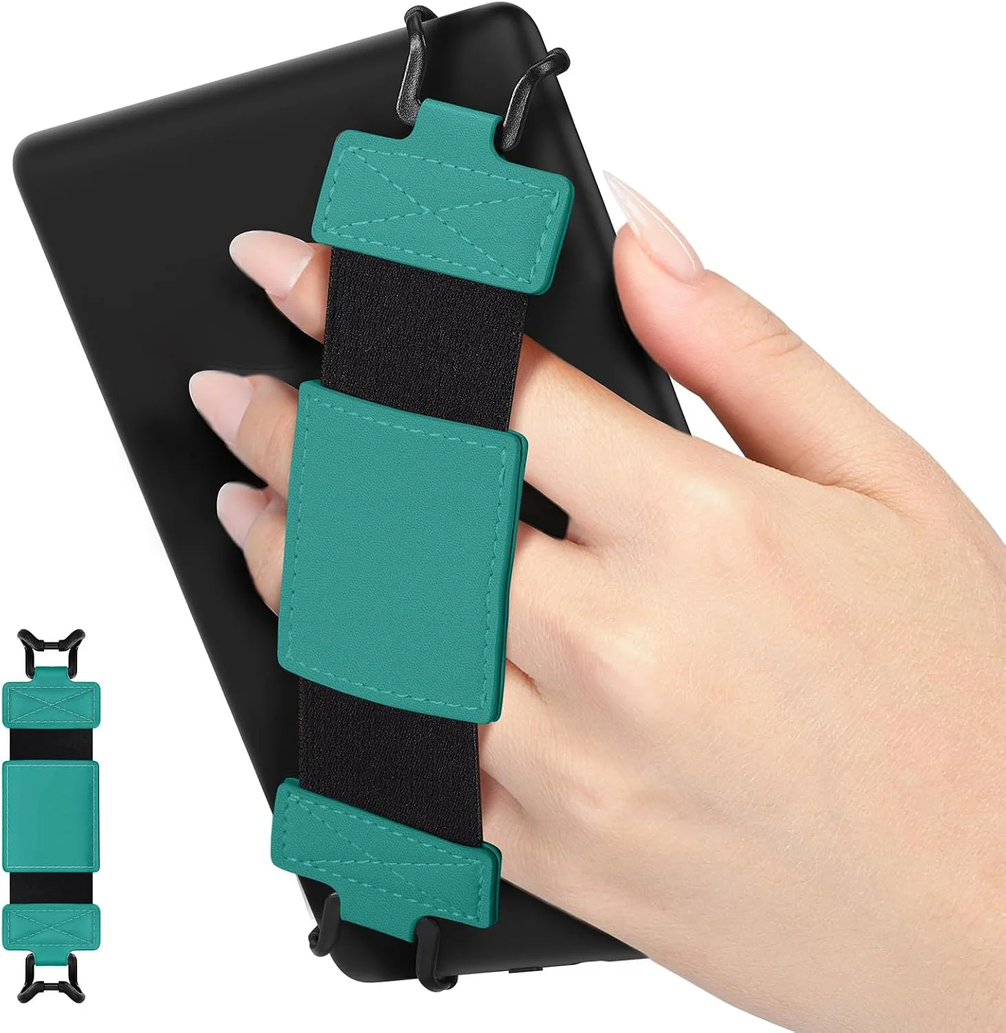MoKo Soft Hand Strap for 6-8" Kindle eReaders Fire Tablet, Jade Green