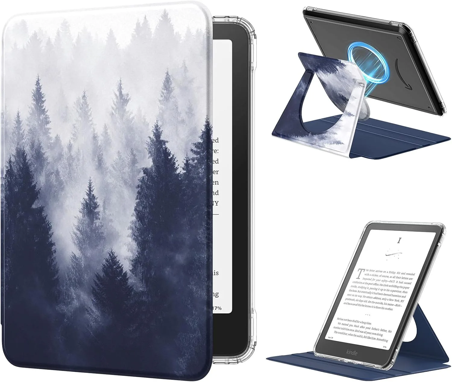MoKo 360°Rotating Case for 7" Kindle Paperwhite 12th Gen 2024 & Colorsoft