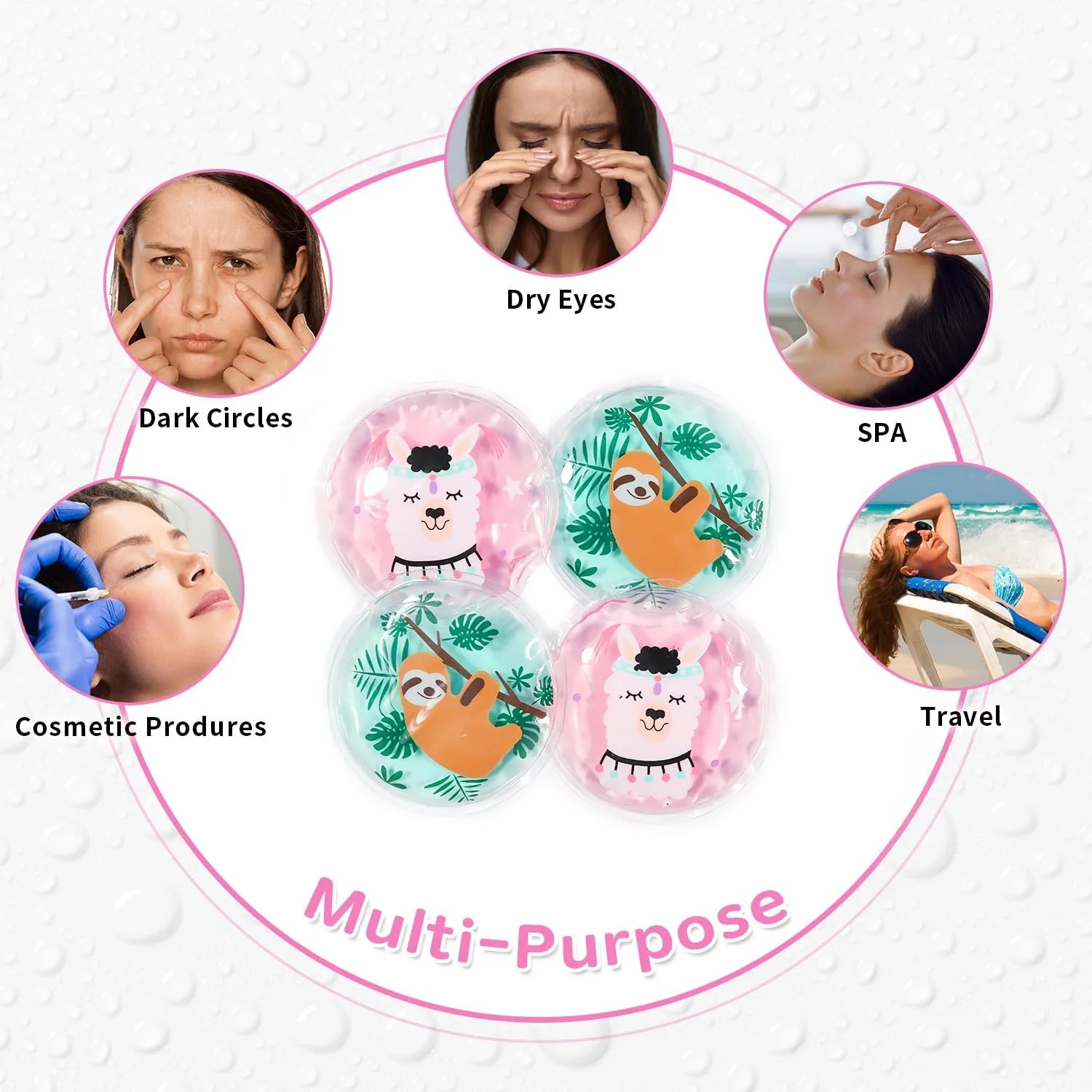 Hot and Cold Eye Pads, Reusable Eye Patches