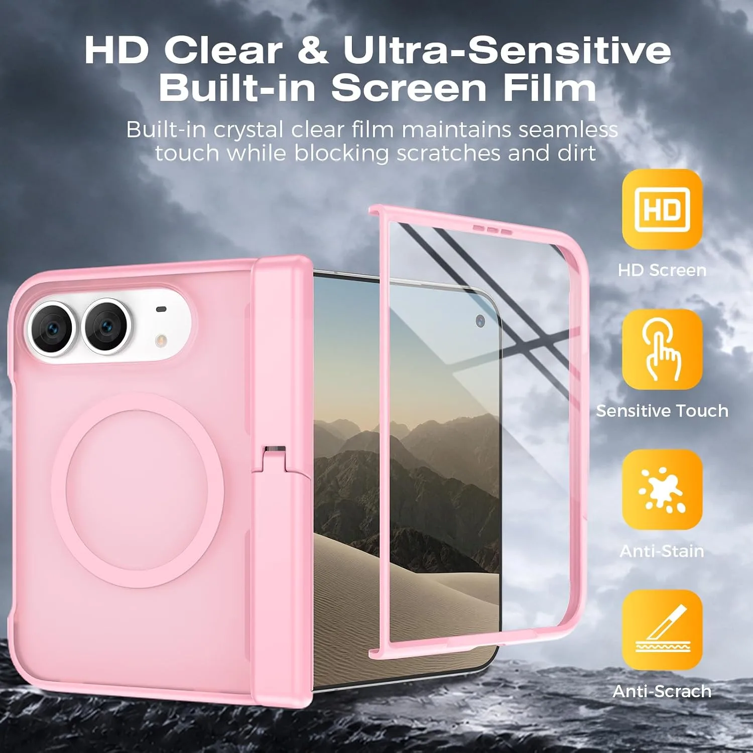 VEGO Magnetic for iPhone Duo Fold Case with Stand Compatible with Magsafe