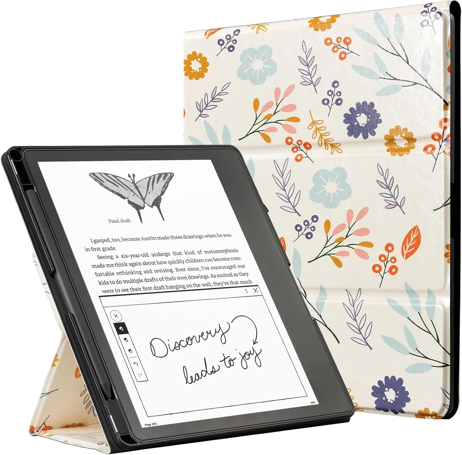 CoBak Stand Case for TCL - Premium Folio Leather Cover with Pen Holder, Auto Sleep/Wake - Compatible with 10.2 Inch eBooK Reader
