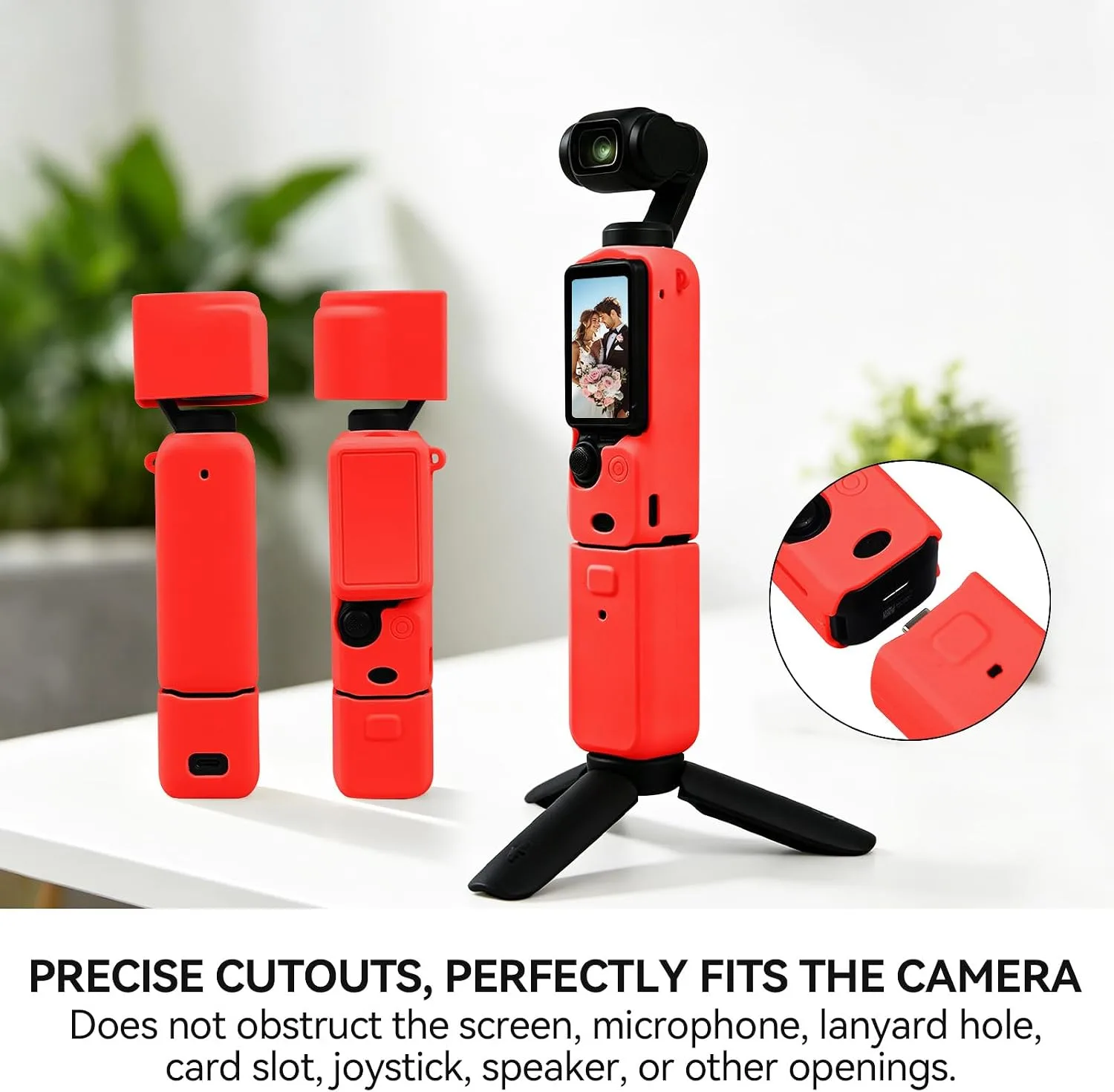Protective Case for DJI Osmo Pocket 3/Xtra Muse Camera(Red)