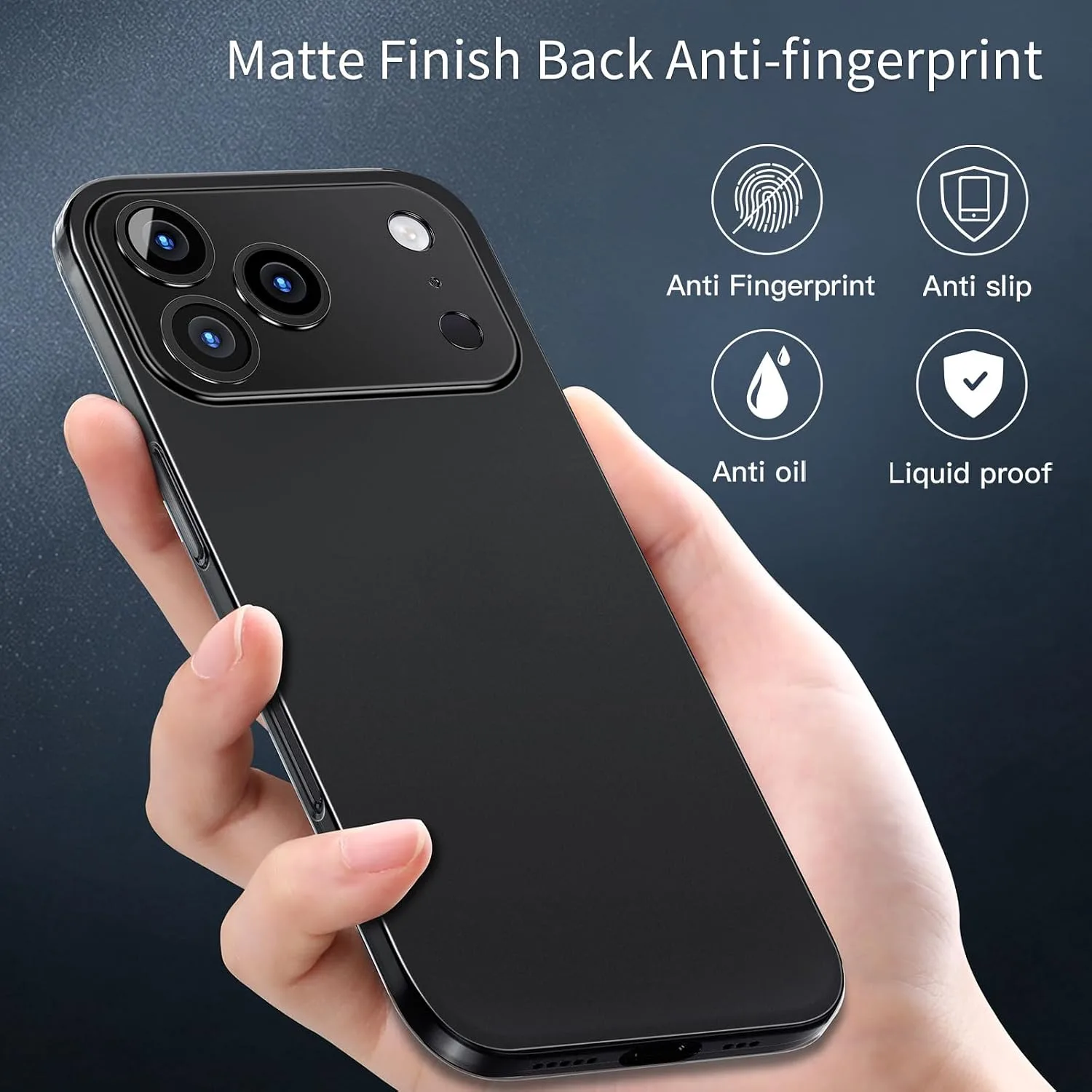 Dataroad for iPhone 18 Pro Slim Case,0.2mm Fit [Paper-Thin] Lightweight Case Translucent Matte Finish PP Back Cover Protection[Anti-Fingerprints&Yellowing],Compatible with iPhone 18 Pro 6.3Inch-Black