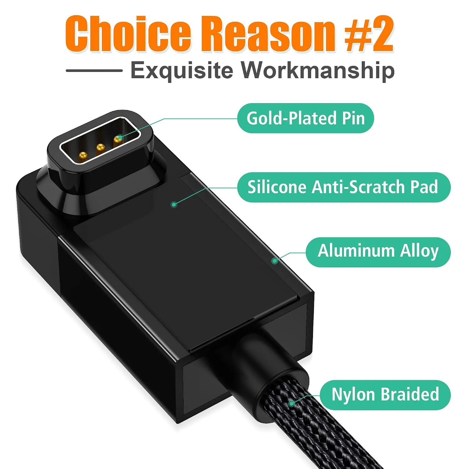AGVEE 3.3ft Charger for Coros Smartwatch, L-Shape Right Angle