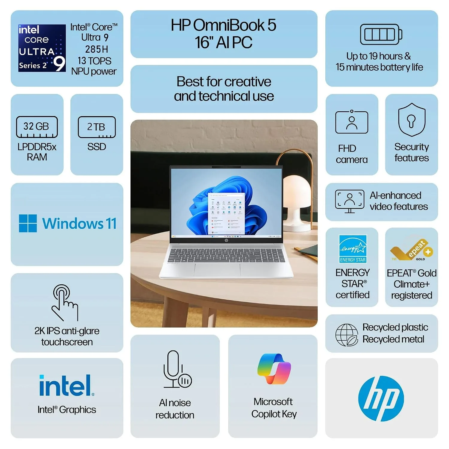 HP 14" Laptop Computer 2026, Intel N150 CPU, Office 365, EXT 500GB HDD