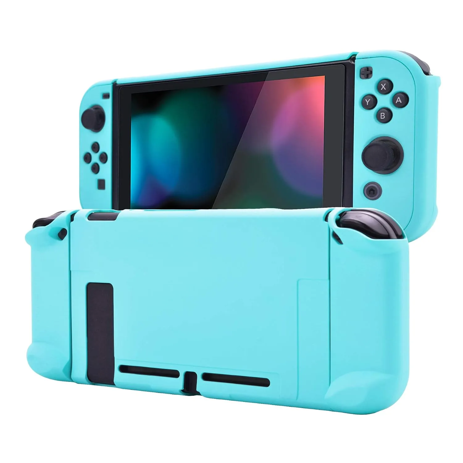 eXtremeRate PlayVital Cover for Nintendo Switch, Protective Case Protector for Switch - Shock-absorbent Anti-Scratch Dockable Easy to install Durable Hard Shell, Heaven Blue (NOT for Switch 2)