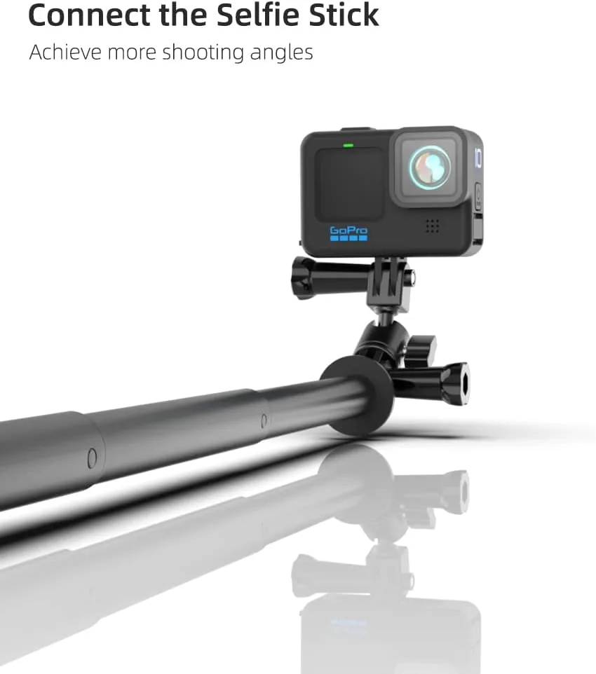 Aluminum 360 Degree Rotation Camera Swivel Mount, Vertical Metal Bracket Adapter Compatible with GoPro Hero 13/12/11/10, DJI Action 6/5 Pro/4, Sony and Other Action Cameras (Adjustable Adapter Mount)