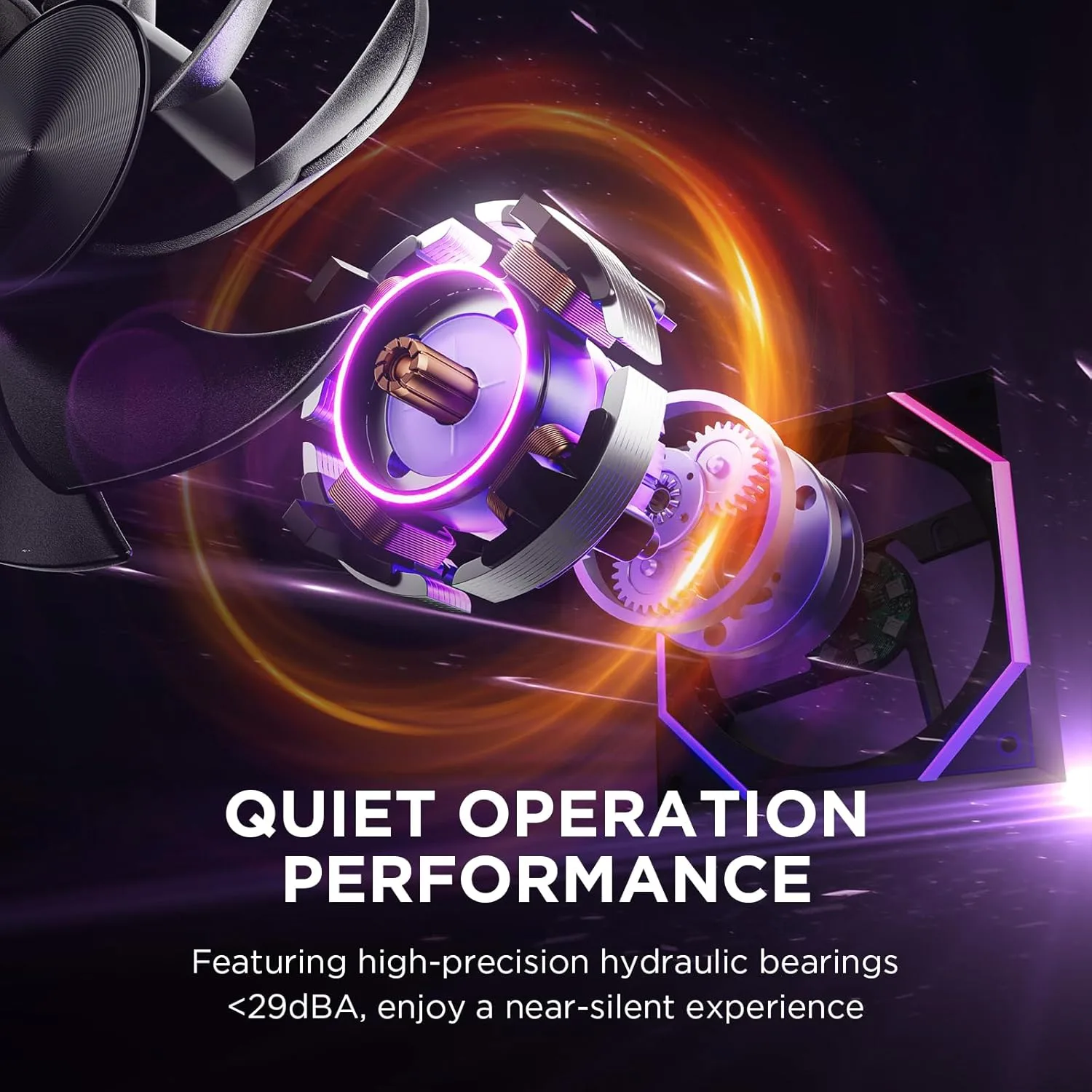 Asiahorse Nyota 120mm Case Fan with Efficient Cooling, ARGB Fan Lighting, 800-1800RPM Speed Control, and Whisper-Quiet Operation Under 29 dB, Unique Design for PC