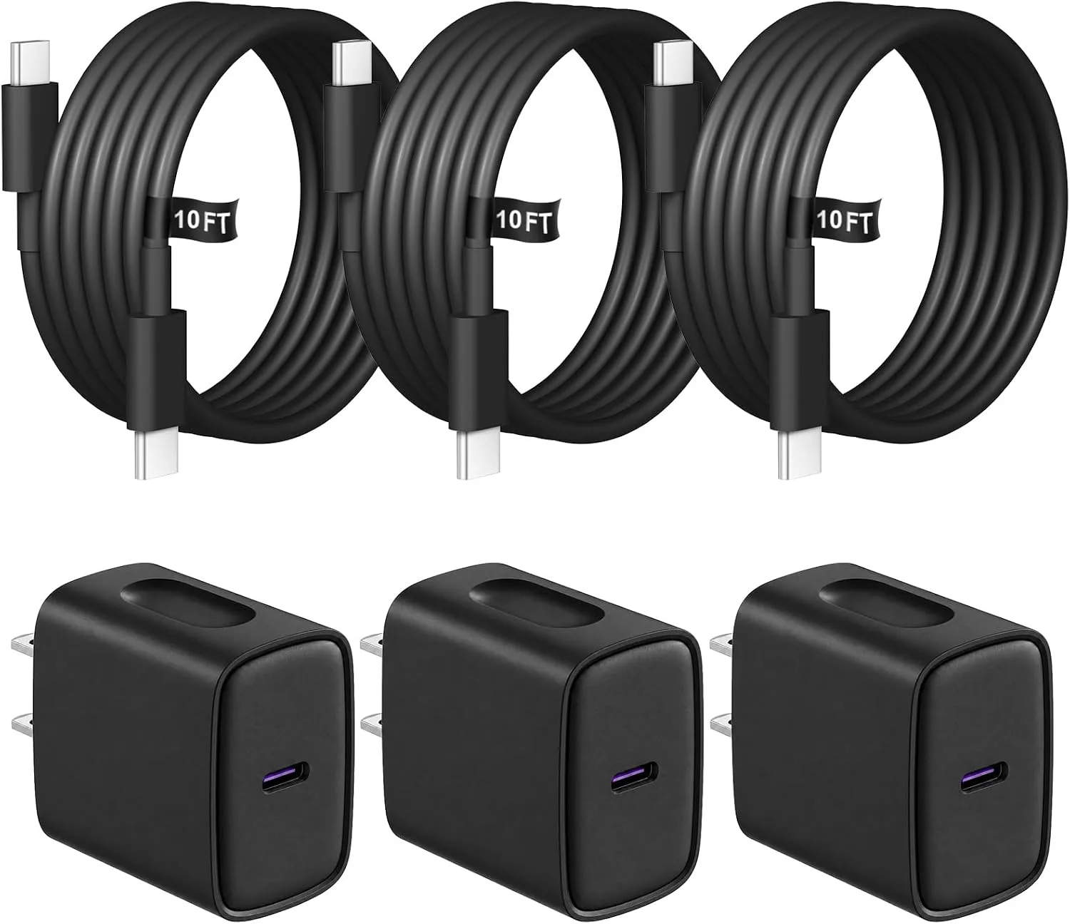 iPhone Charger Fast Charging 10FT iPhones 18 17 16 15 Charger 3 Pack
