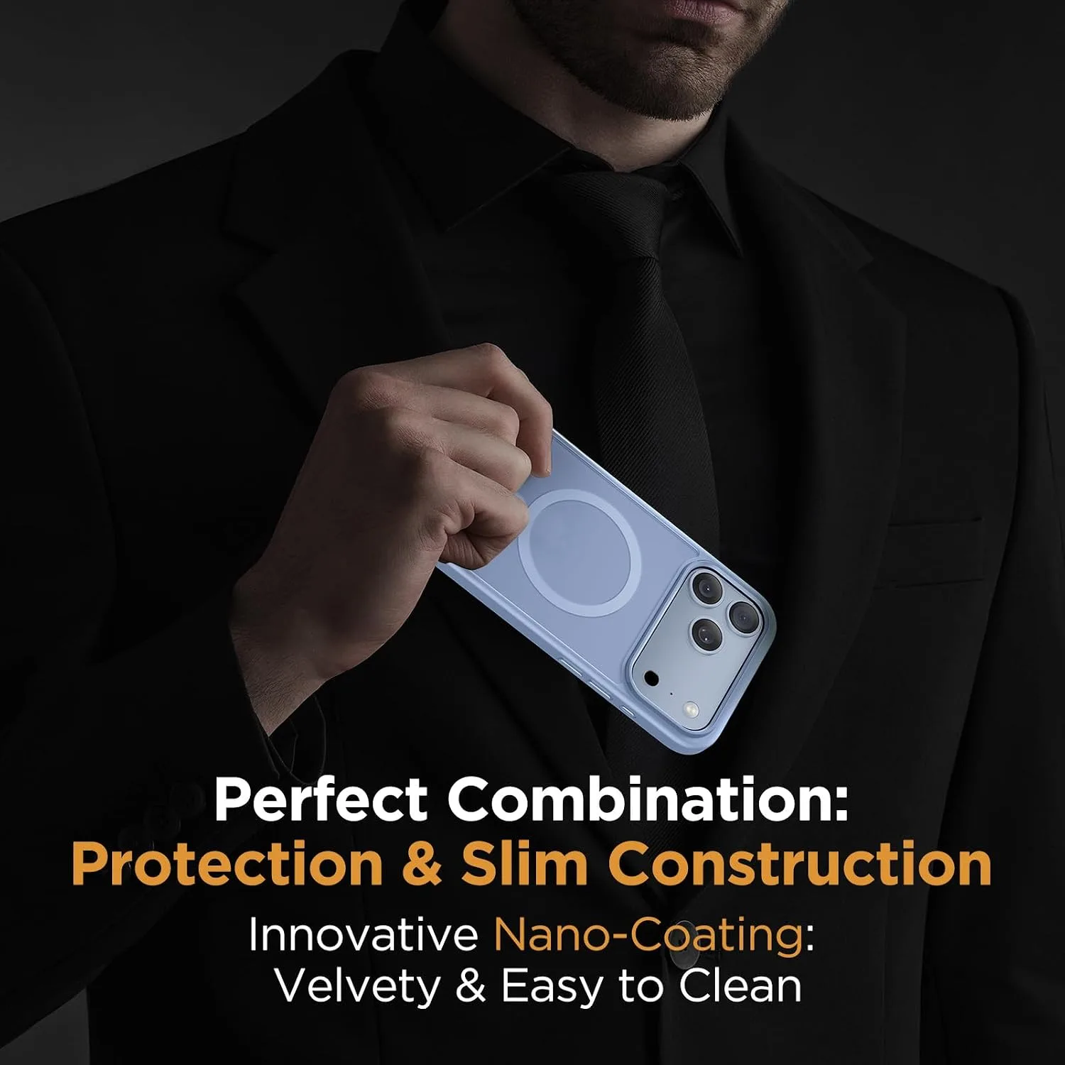 Miracase Magnetic for iPhone 18 Pro Case 6.3,Translucent Matte, Glacier