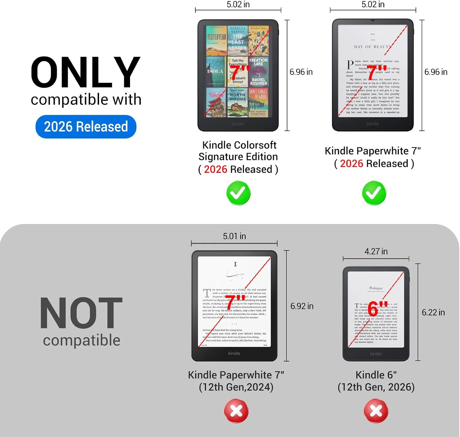 CoBak Case for 7" Kindle Paperwhite & Kindle Colorsoft 2026 Released