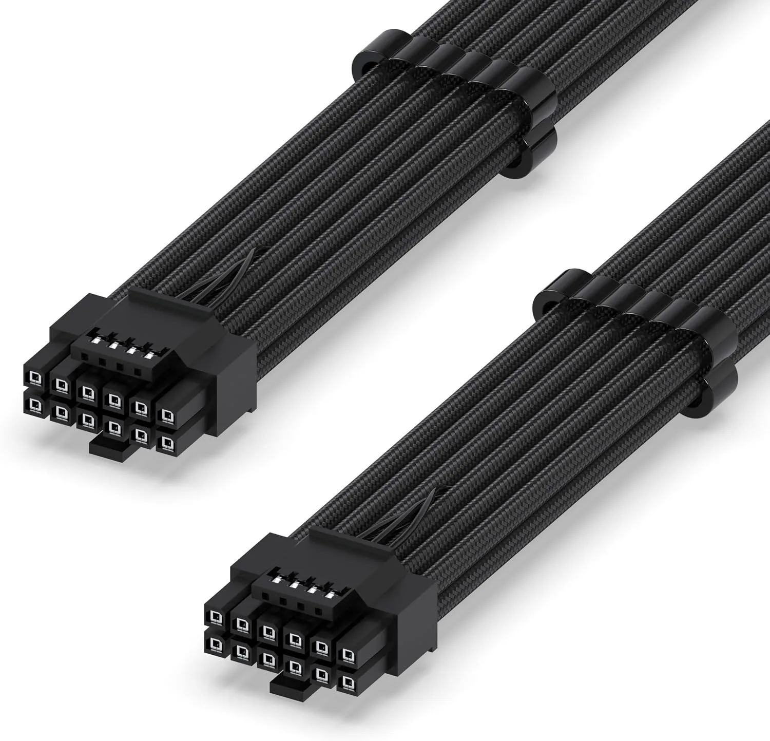 EZDIY-FAB 12VHPWR PSU Sleeved Cable, 12V-2x6, 600W Support, 60cm, Black