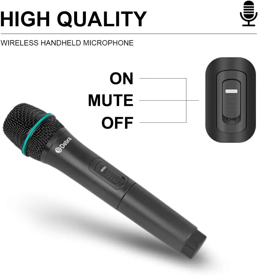D Debra Audio AU400 Pro UHF 4 Channel Wireless Microphone System
