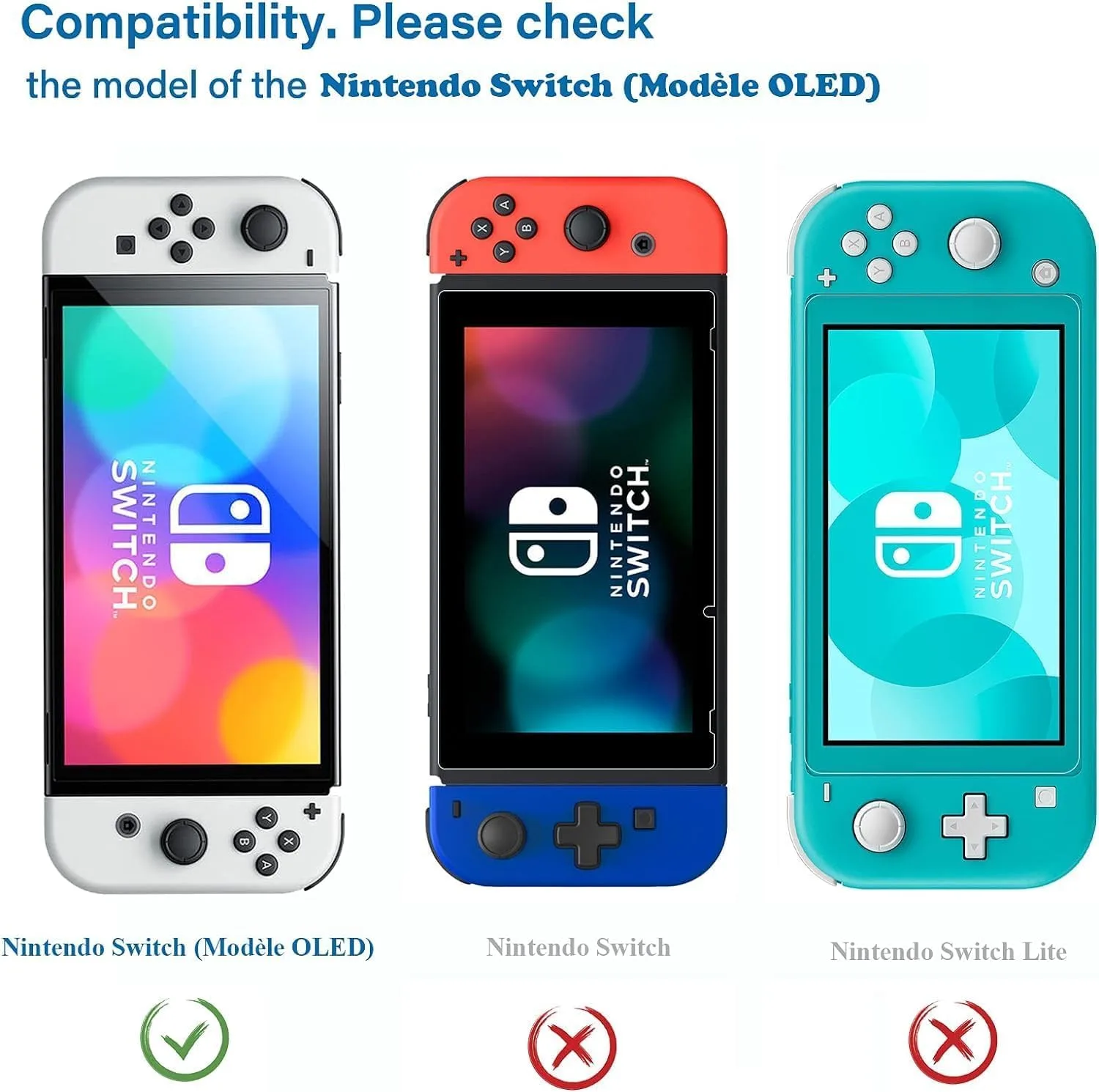 NEW'C for Nintendo Switch OLED Model Screen Protector Tempered Glass