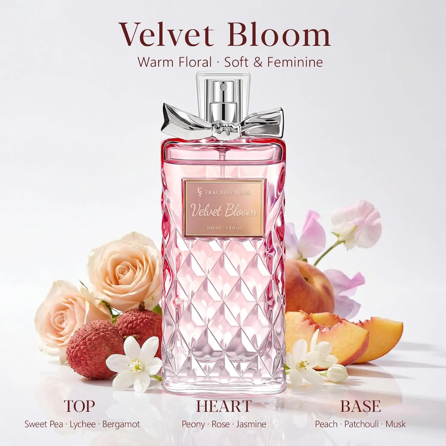 Perfume for Women, Alcohol-Free Long-Lasting Floral Fragrance, 3.4 fl oz