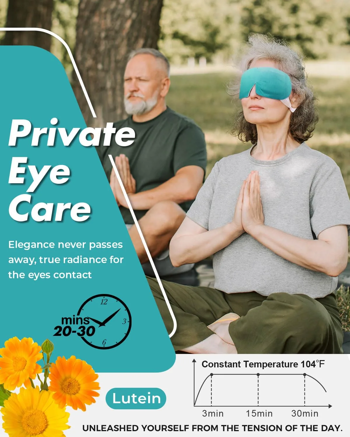 30 Packs Lutein Steam Eye Masks for Dry Eyes Self Heated Disposable Sleep Mask Soothing Headache Relief Dry Eye,Hot Warm Compress for Stress Relief Relief Eye Fatigue, Spa Items Travel Essentials