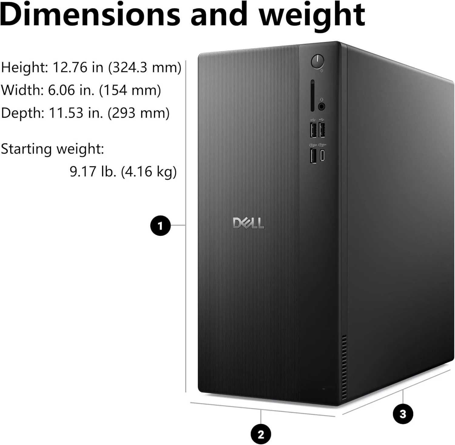 Dell 2026 Pro Desktop Computers Tower PC 8GB DDR5 RAM, 512GB PCIe SSD