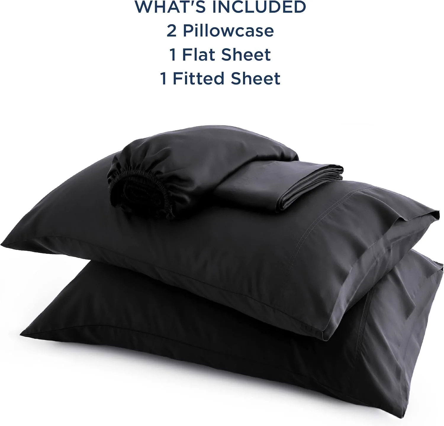 Bedsure PureWoven 100% Rayon Derived from Bamboo, Full Size Sheets, 4 PCS