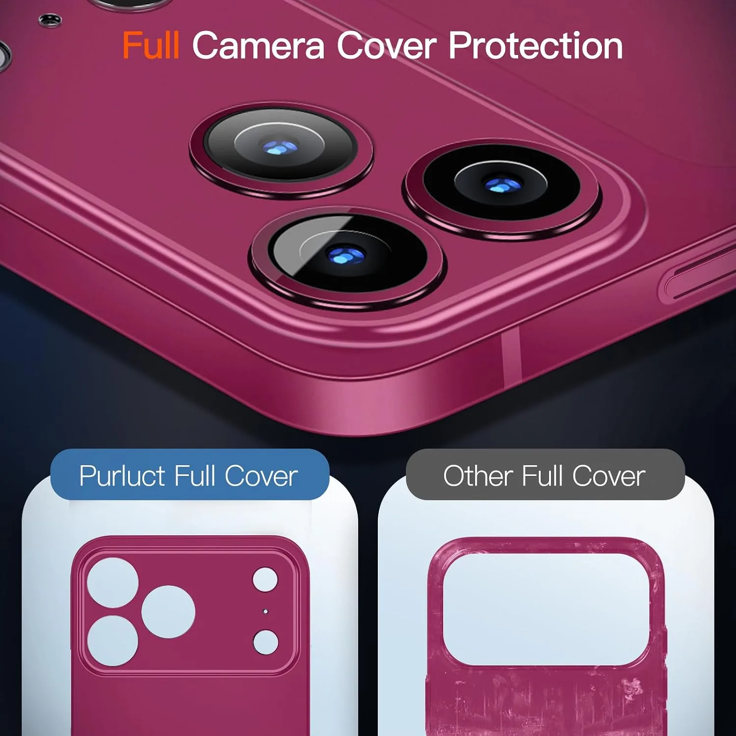 for iPhone 18 Pro Slim Case,Paper-Thin Transparent Finish Skin Back Case [Non Yellowing] Ultra Protective Cover with Camera Protection 6.3 Inch (Wine Red)