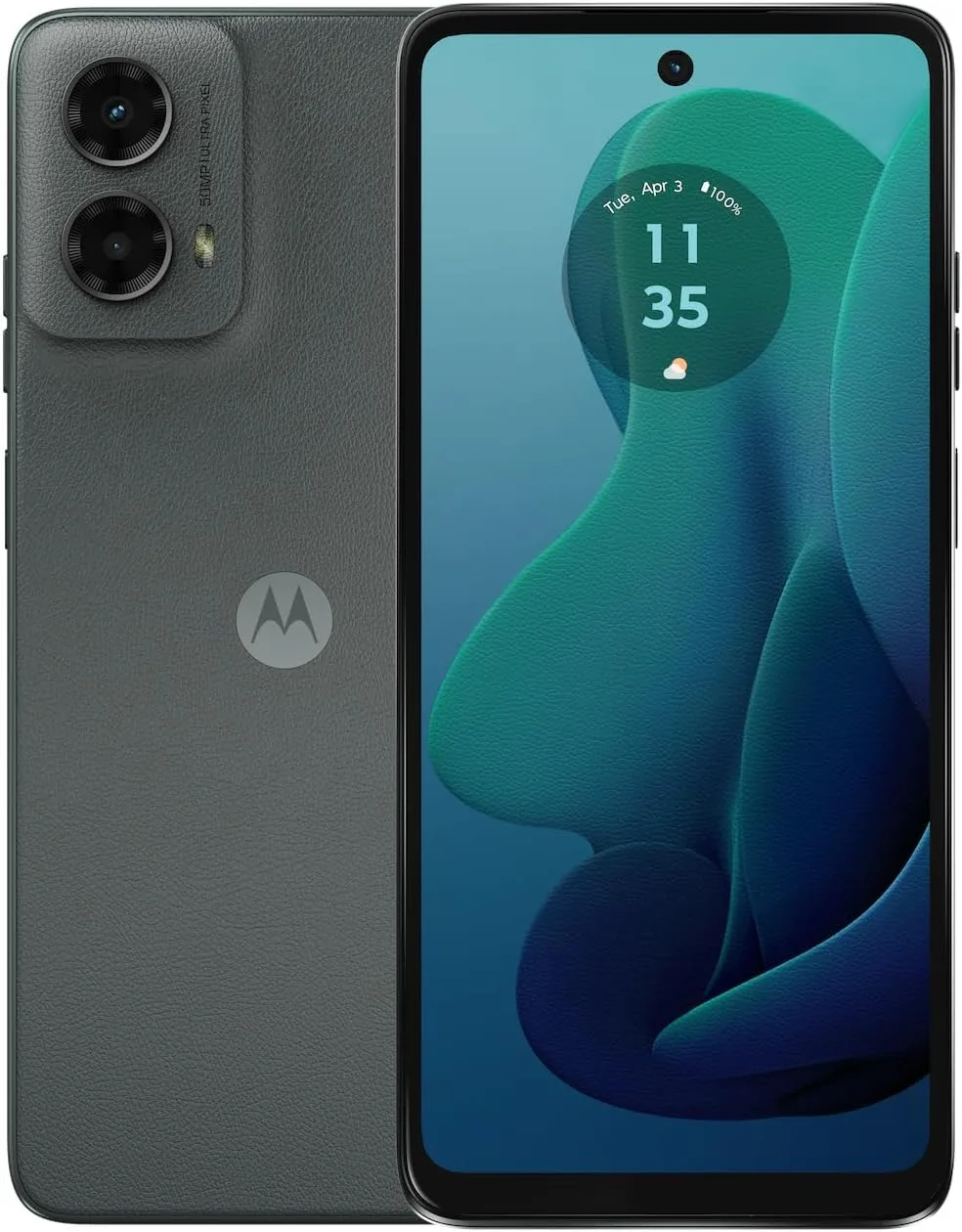 Motorola Moto G Power - 2025 Unlocked 8/128GB 50MP Camera Leaf Green + Moto Tag 2 (1-Pack) Bundle