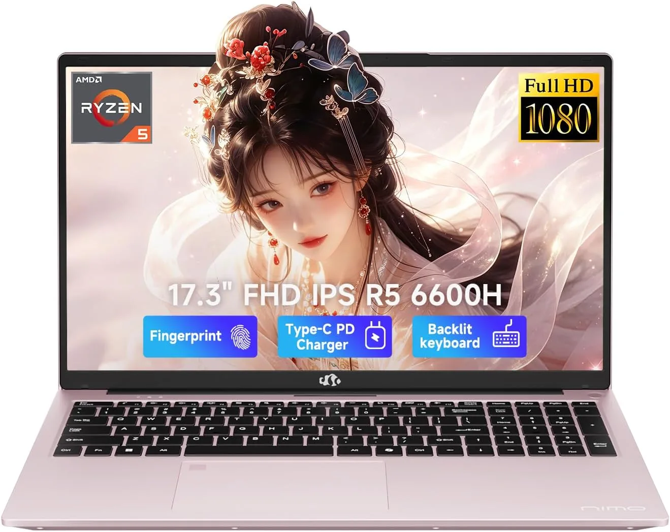 NIMO 17.3" FHD AI Creator Laptop, 6-Core AMD Ryzen 5 32GB 5600MHz 1TB SSD